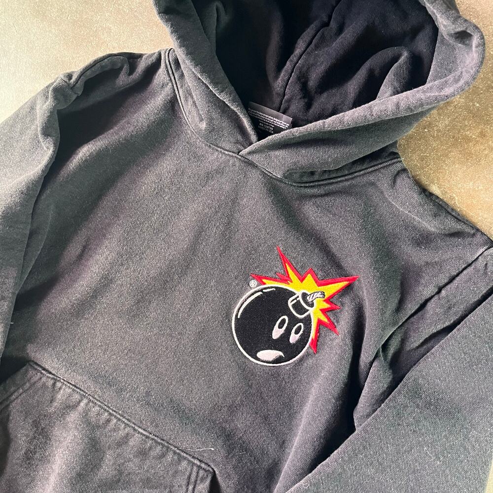 Modern streetwear the hundreds bomb heavyweight black hoodie men’s size small